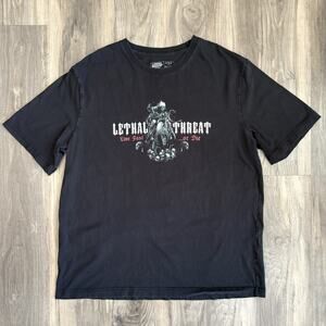 Lethal Threat Men's Live Fast Or Die T-Shirt Black Men's Size XL (Tagged 2XL)
